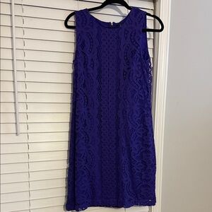 Tommy Hilfiger Deep Purple Lace Mini Dress